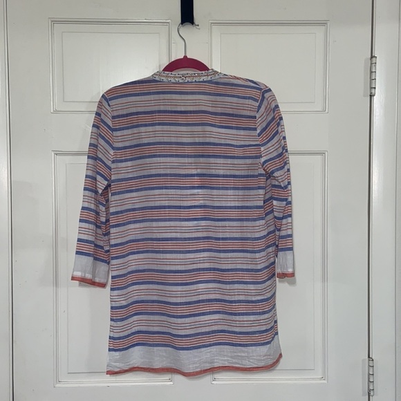 Michael Michael Kors Split Neck Studded Tunic Blouse - Picture 2 of 7